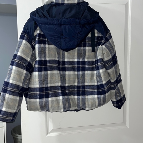NWOT Plaid Semi Cropped Zara Jacket - Picture 3 of 3